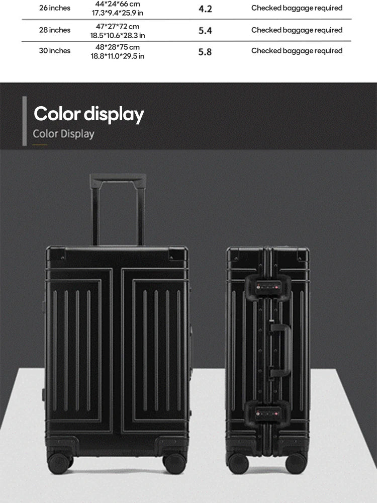 Aluminum-magnesium Travel Suitcase