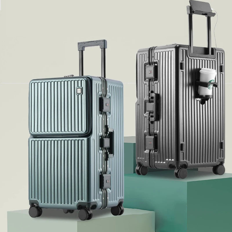 Large Capacity Travel Suitcase Aluminum frame