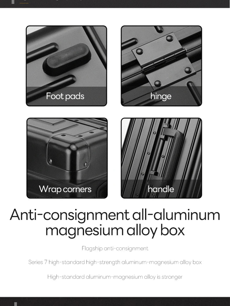 Aluminum-magnesium Travel Suitcase