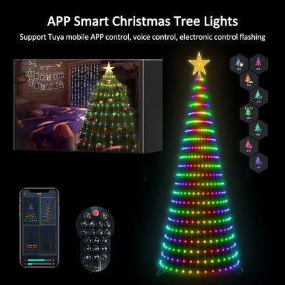 Christmas Tree Star Lights Smart Color Change