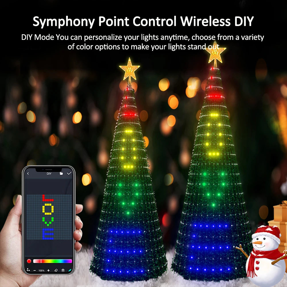 Christmas Tree Star Lights Smart Color Change