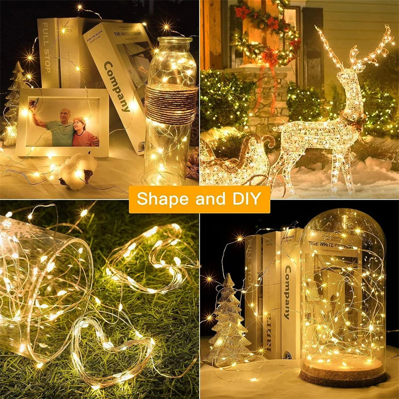 Christmas Lights LED Fairy String Curtain Lights 8 Modes