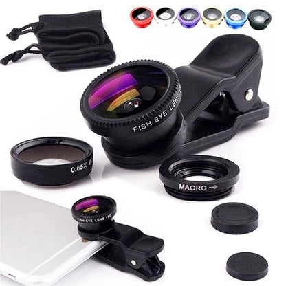 3in1 Fisheye Wide Angle Micro Camera Lens for iPhone