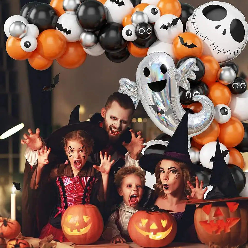 94 piece Halloween balloon wreath arch