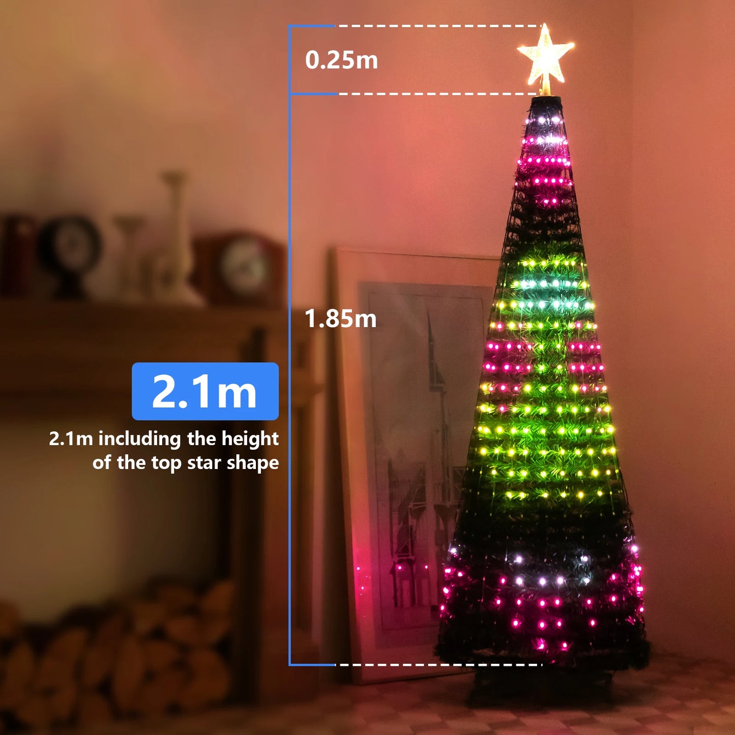 Christmas Tree Star Lights Smart Color Change