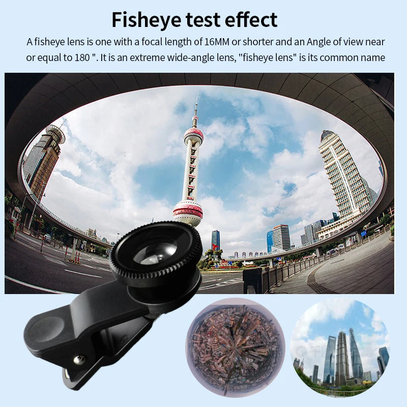 3in1 Fisheye Wide Angle Micro Camera Lens for iPhone