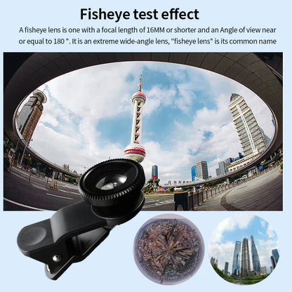 3in1 Fisheye Wide Angle Micro Camera Lens for iPhone