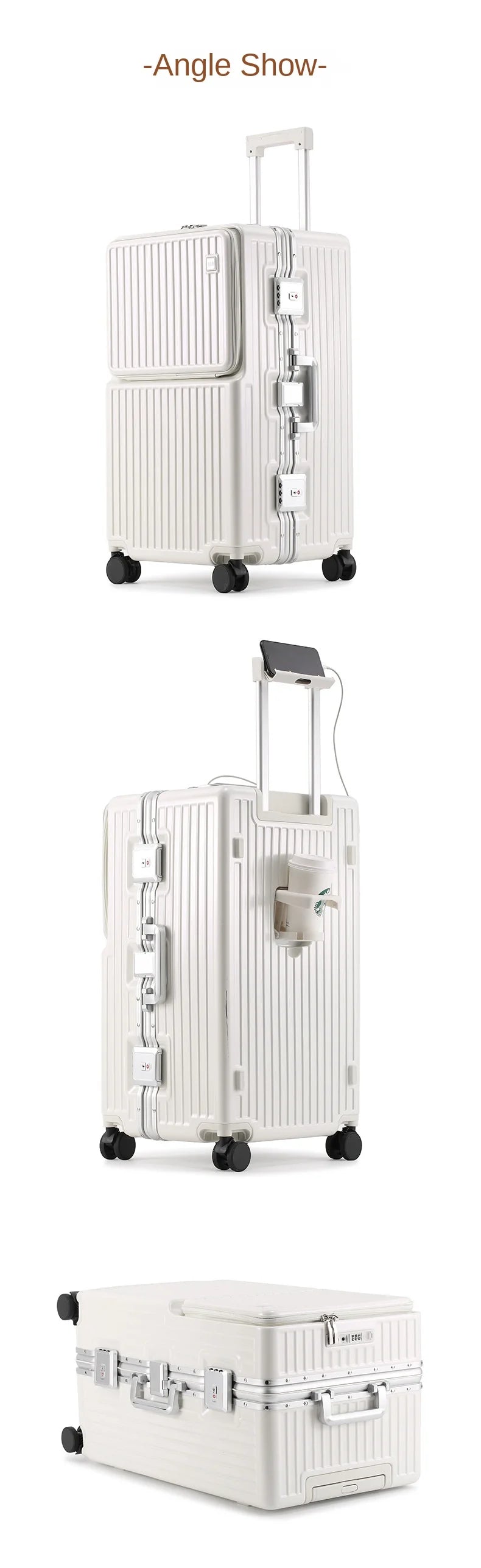 Large Capacity Travel Suitcase  Aluminum frame