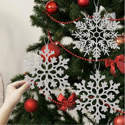 12pcs Plastic Snowflakes