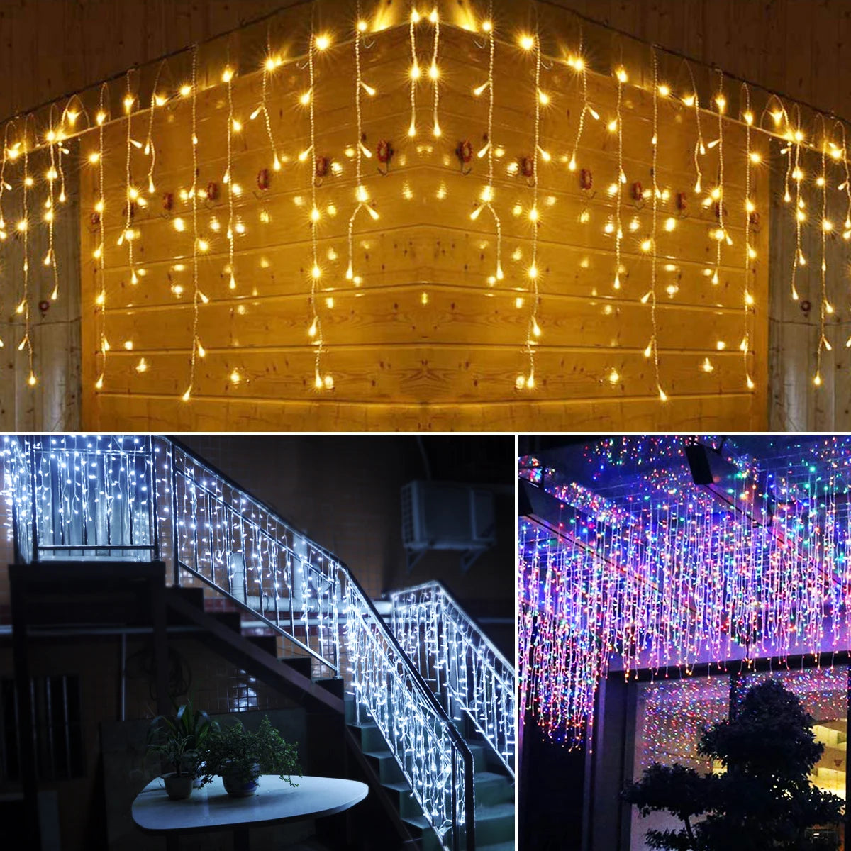 5M Christmas Light Outdoor Drop 0.4-0.6m LED Garland Curtain