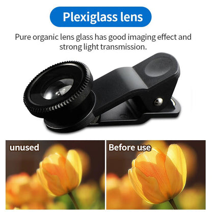 3in1 Fisheye Wide Angle Micro Camera Lens for iPhone