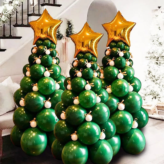 97pcs Green Christmas Tree Balloon Arch