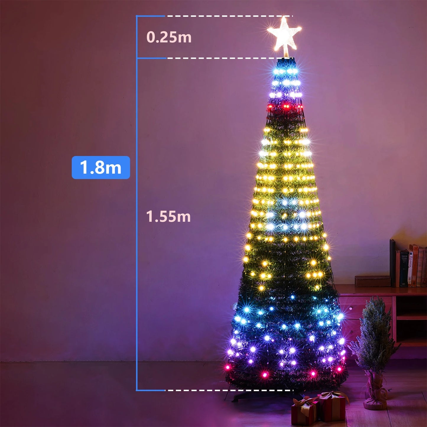 Christmas Tree Star Lights Smart Color Change