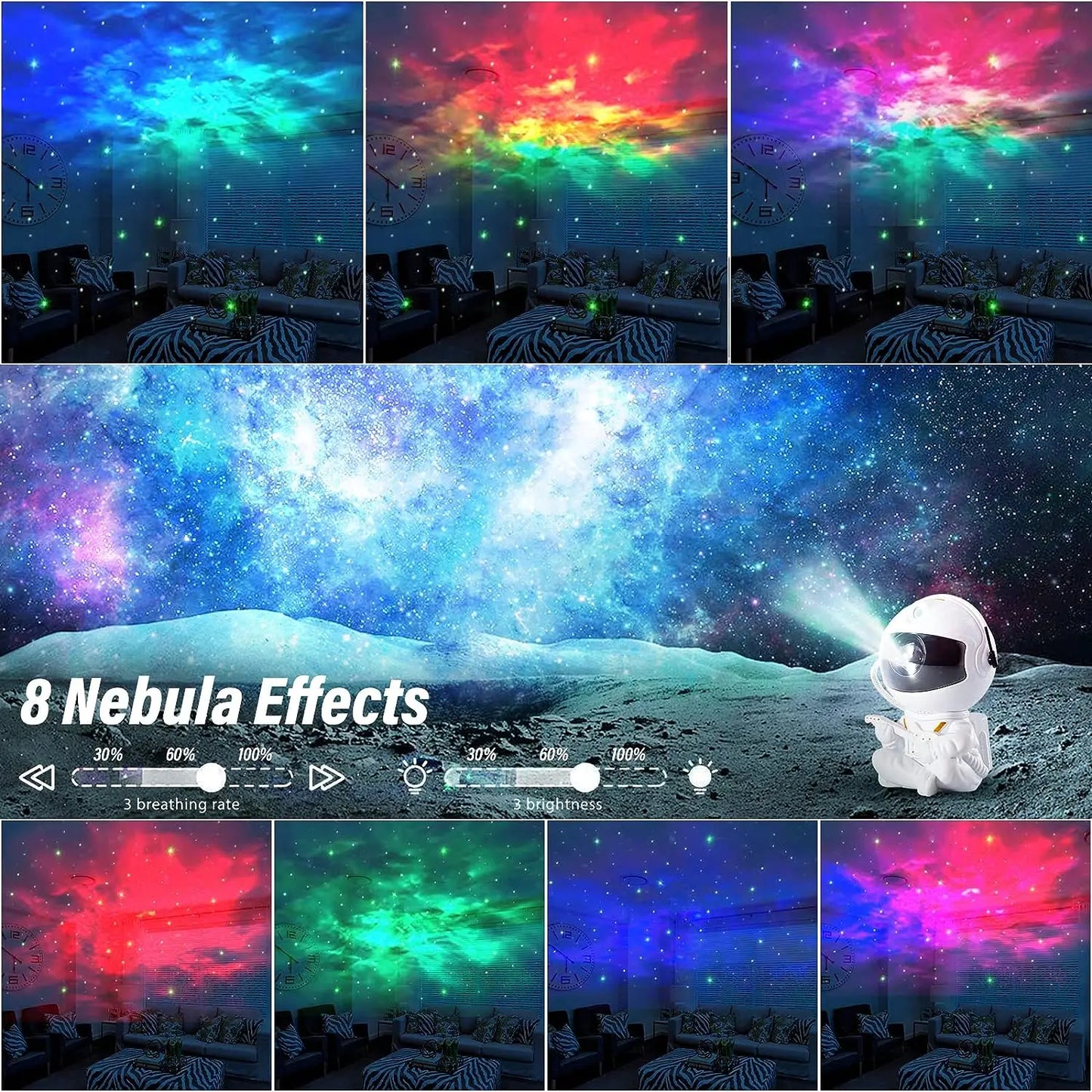 Star Projector Galaxy Night Light Astronaut