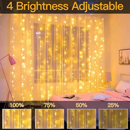 Christmas Lights LED Fairy String Curtain Lights 8 Modes