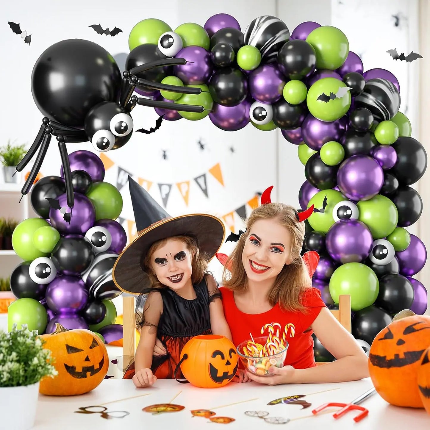 Halloween Balloons Garland Arch Kit