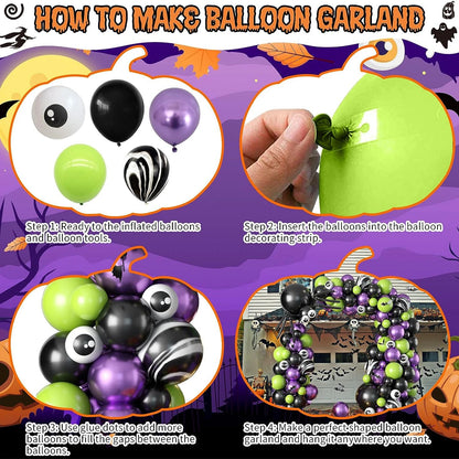 Halloween Balloons Garland Arch Kit