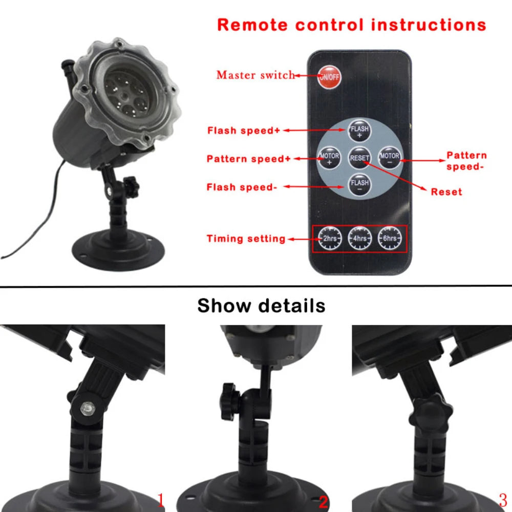 Remote Control Adjustable Projector Lights