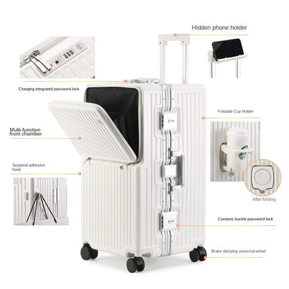 Large Capacity Travel Suitcase  Aluminum frame