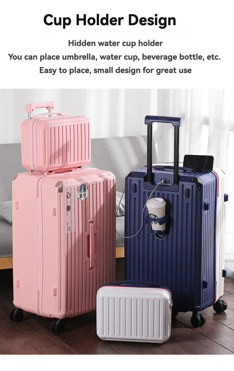 2024 Durable Luggage Sets PC+ABS Spinner Wheel Suitcase