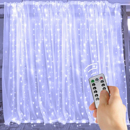 Christmas Lights LED Fairy String Curtain Lights 8 Modes